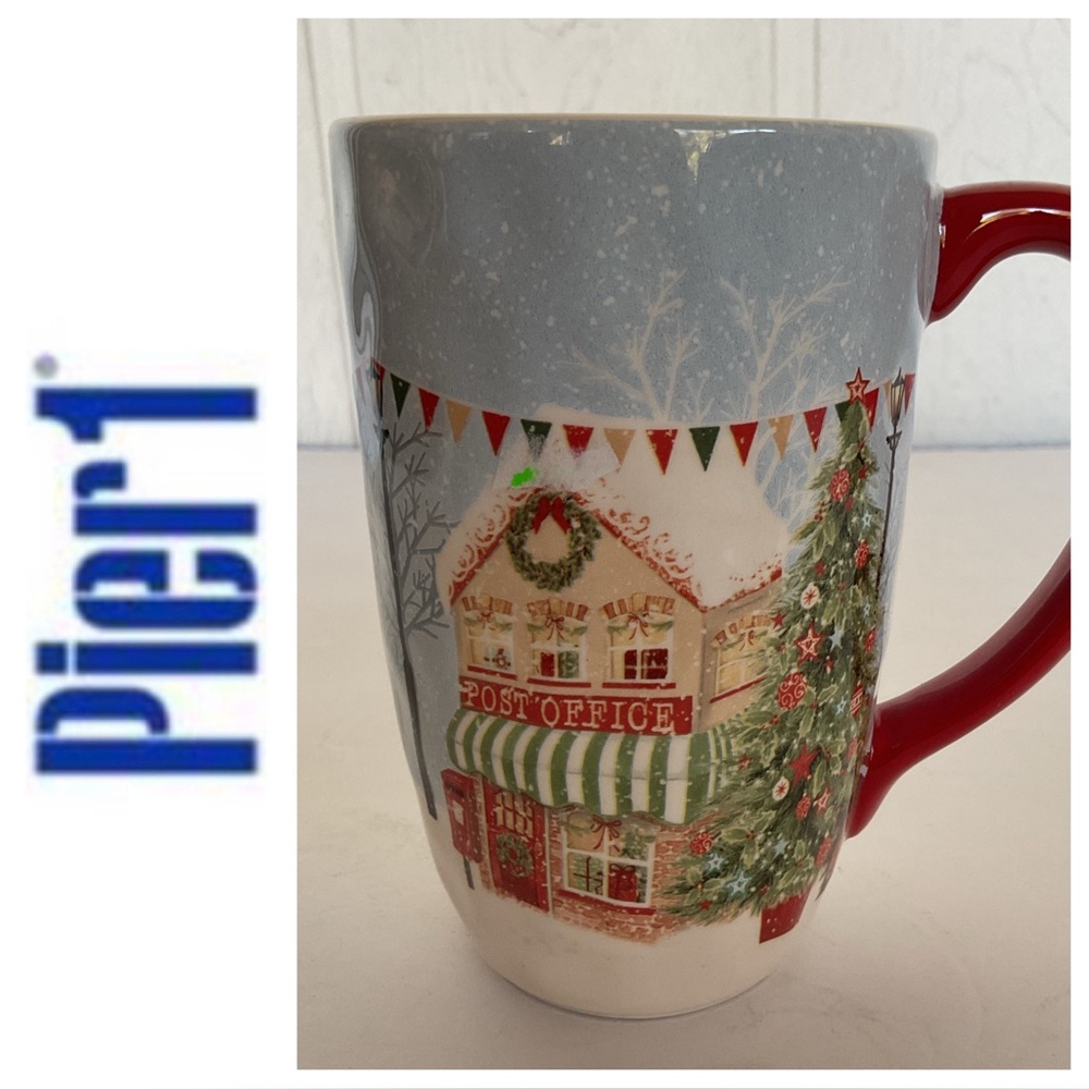 Pier 1 Christmas Village Tall Mug